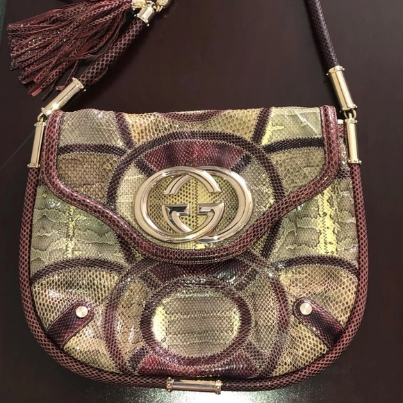 Gucci Handbags - Authentic Snakeskin Gucci Shoulder Bag